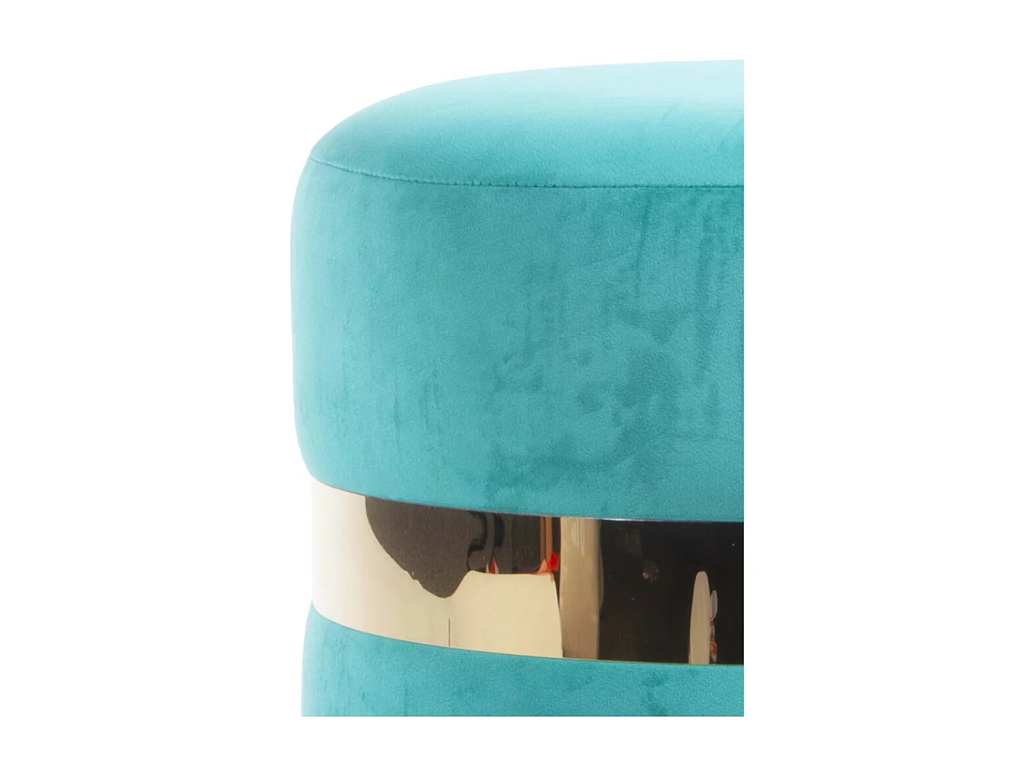 Pouf rond en velours Milo