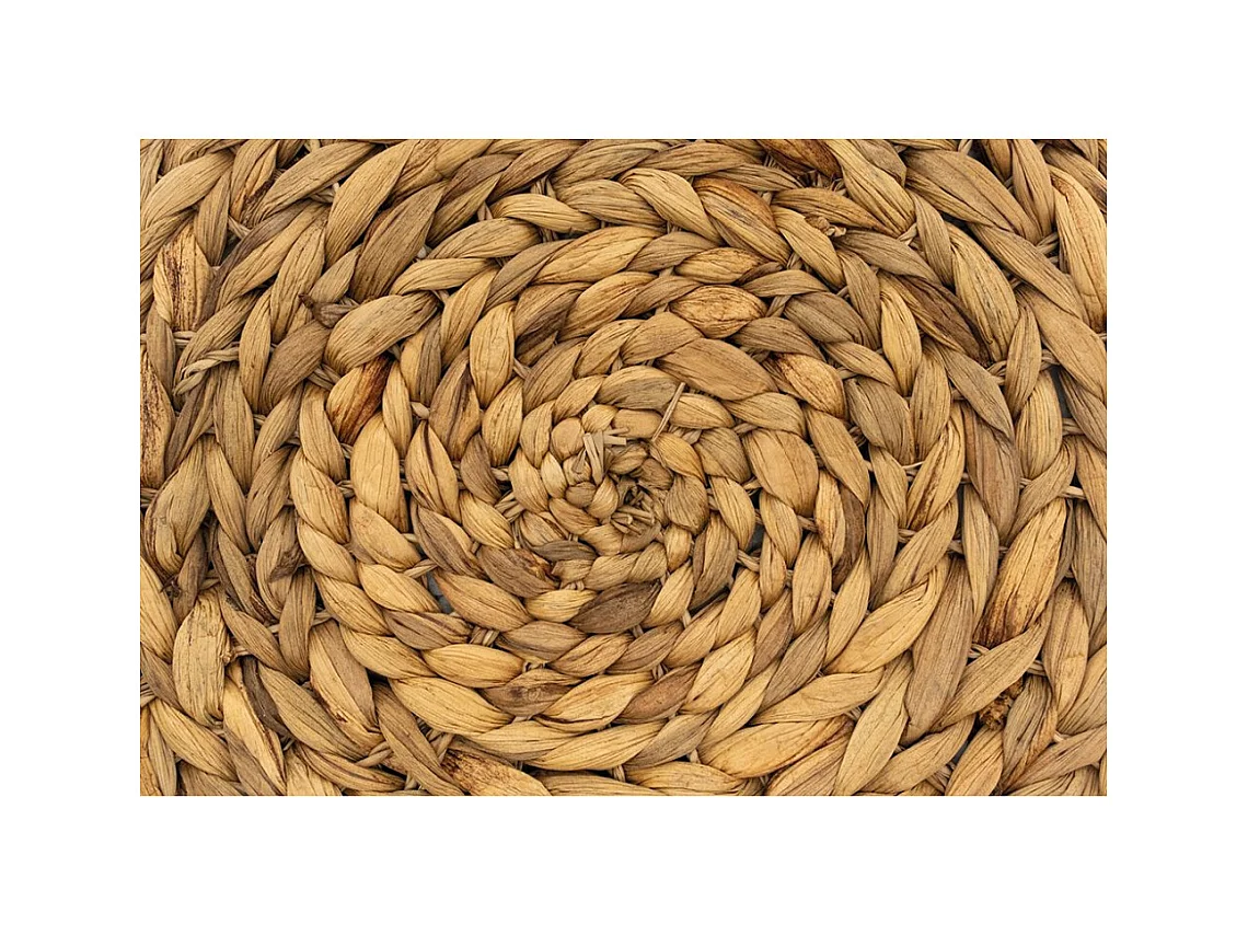 Pouf en jacinthe tressée