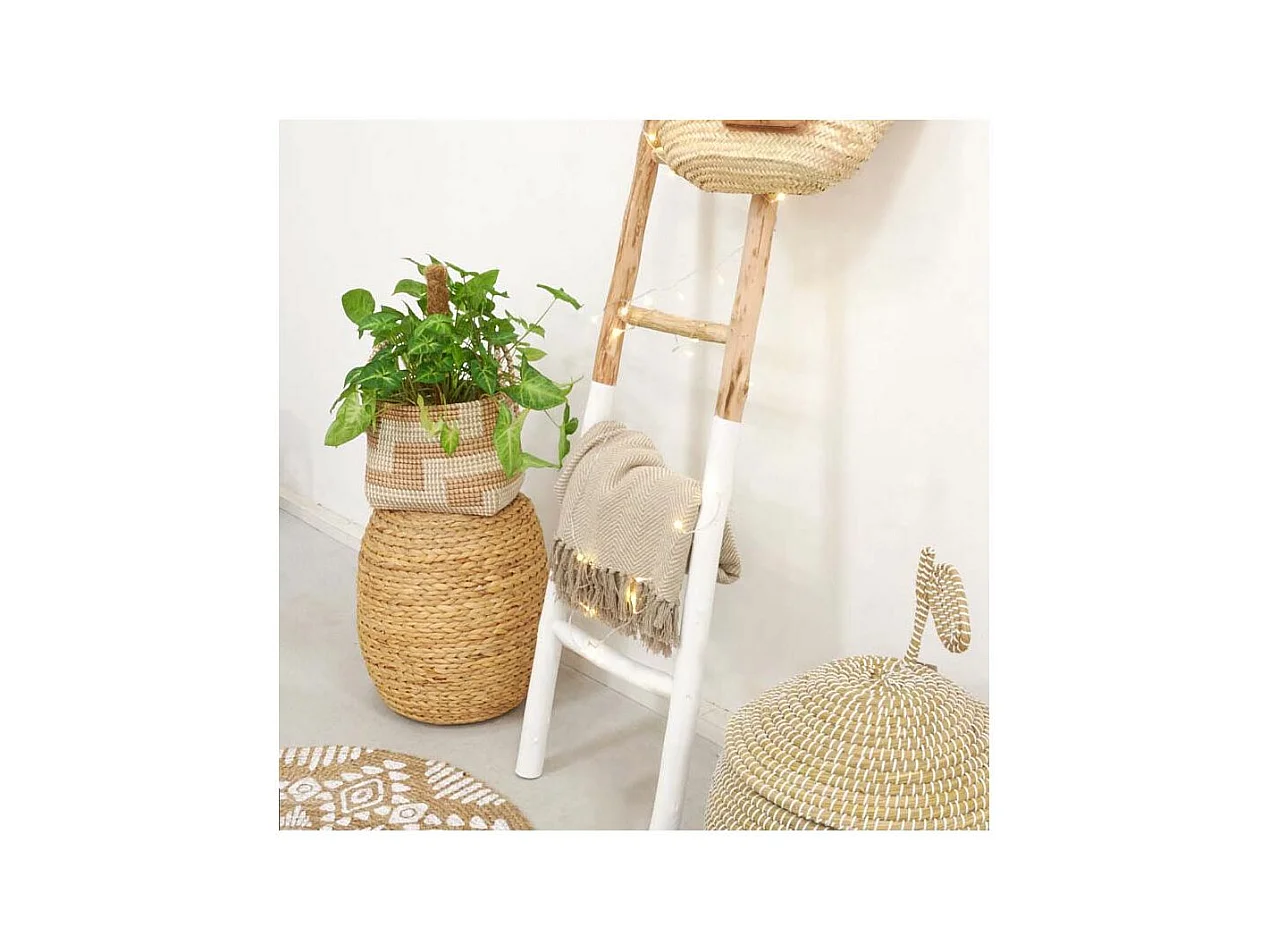 Pouf en jacinthe tressée