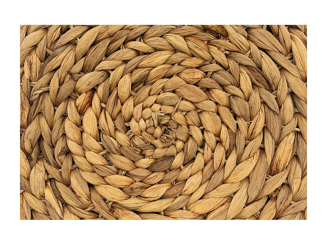 Pouf en jacinthe tressée