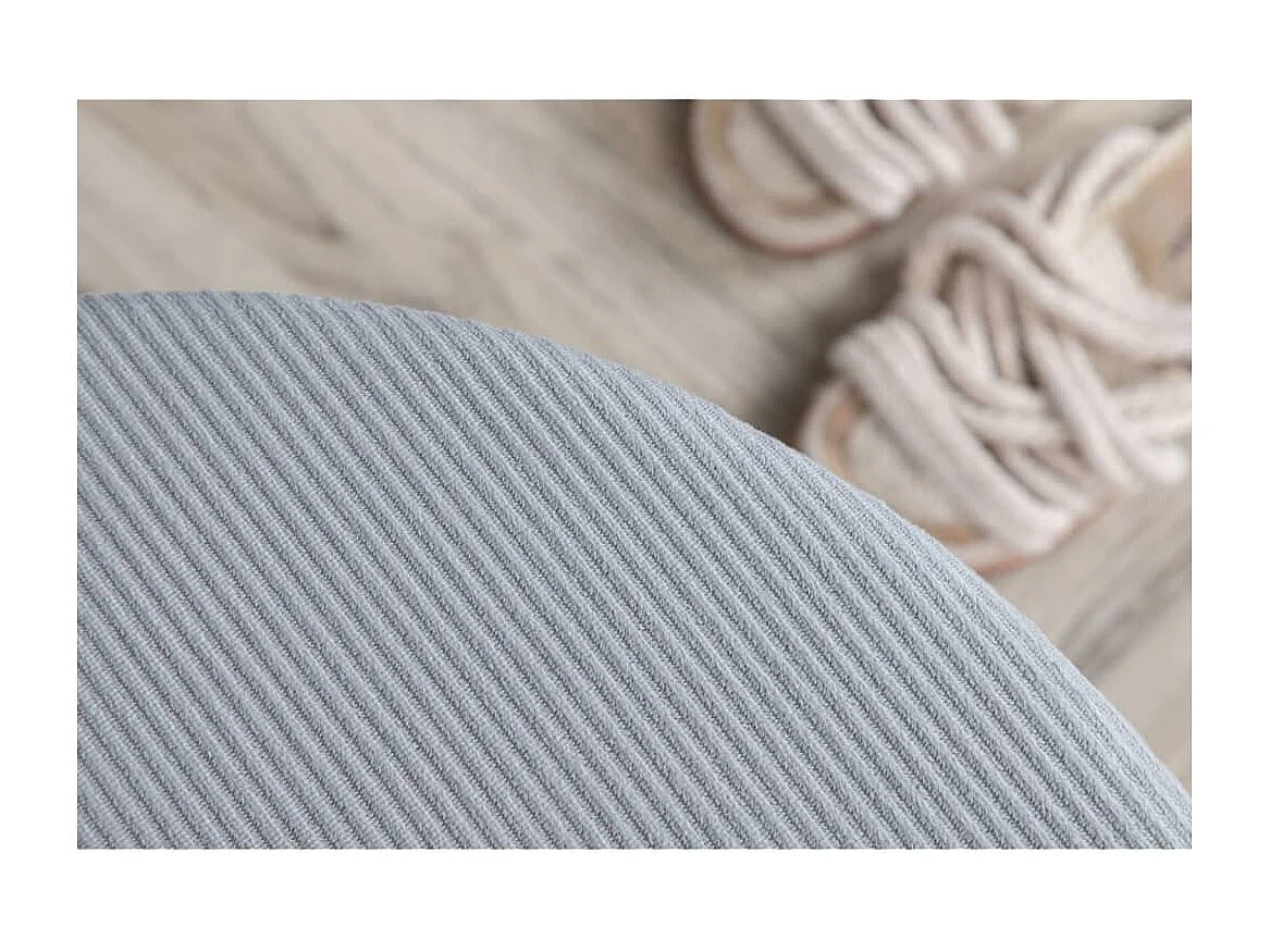 Pouf Dunken 51x51x43 cm Velours côtelé Gris