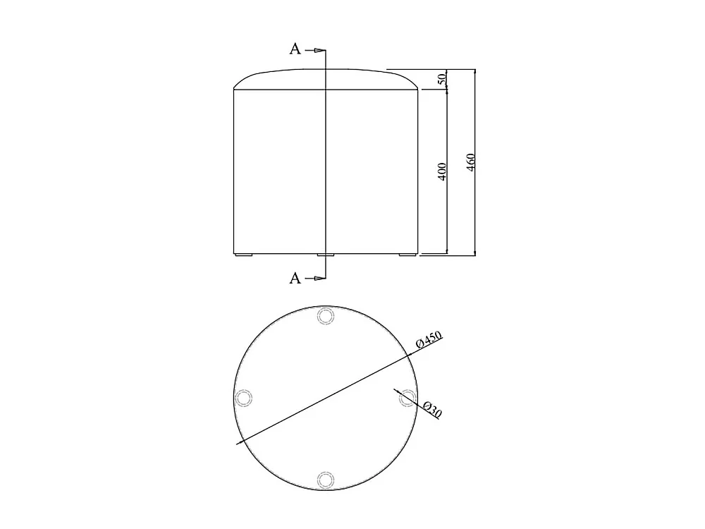 Sitzsack mit Kissen aus schwarzem und kupferfarbenem Samt Puff 45 cm