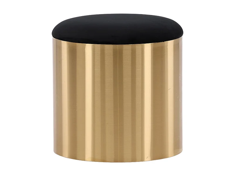 Sitzsack mit Kissen aus schwarzem und kupferfarbenem Samt Puff 45 cm