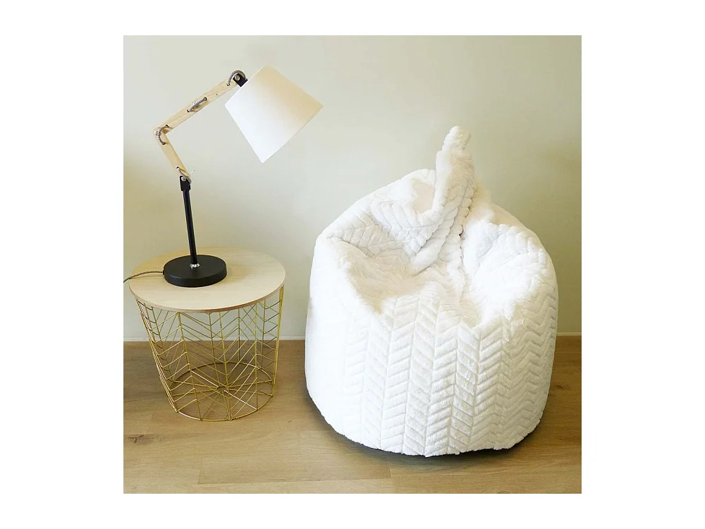 Poire intérieur en polyester Charlie 80 x 100 cm Blanc