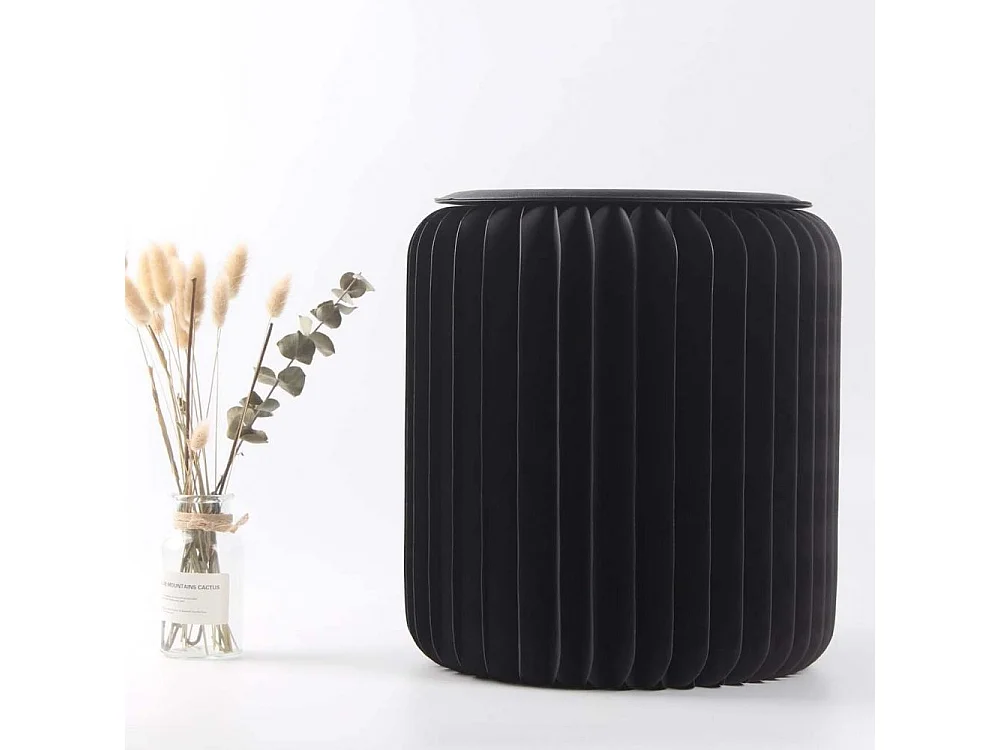 Pouf design en carton plié 35 cm