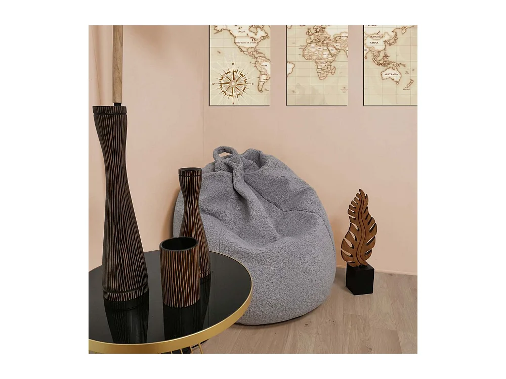 Poire intérieur en polyester Wild 70 x 90 cm Gris