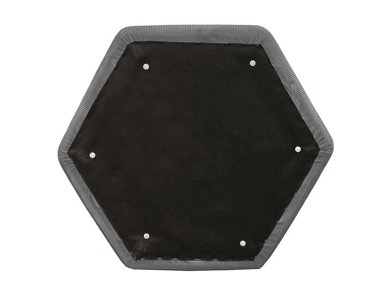 Pouf Velours Cotele 75cm Giulia Gris Fonce Gris