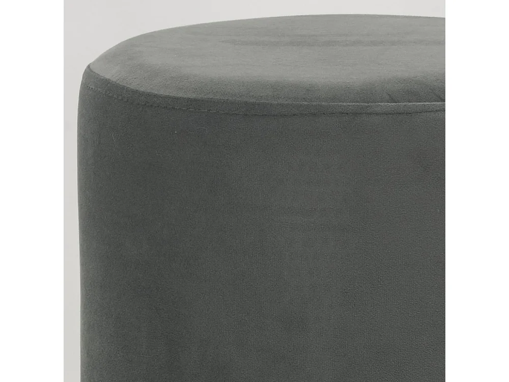 Pouf en velours et métal doré