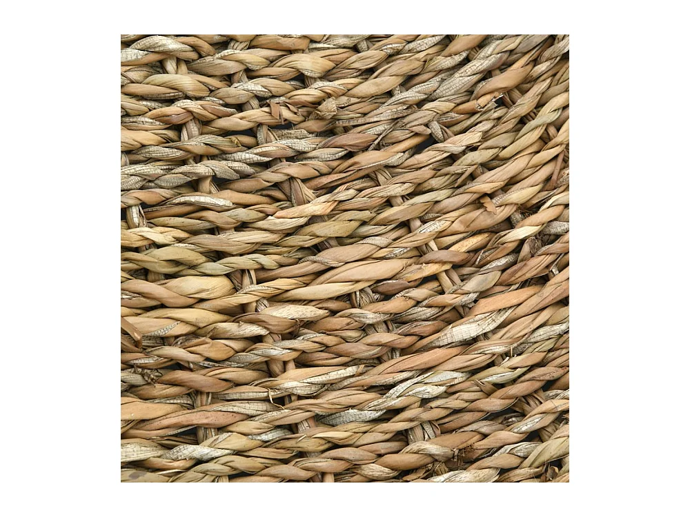 Pouf carré en jonc de mer naturel