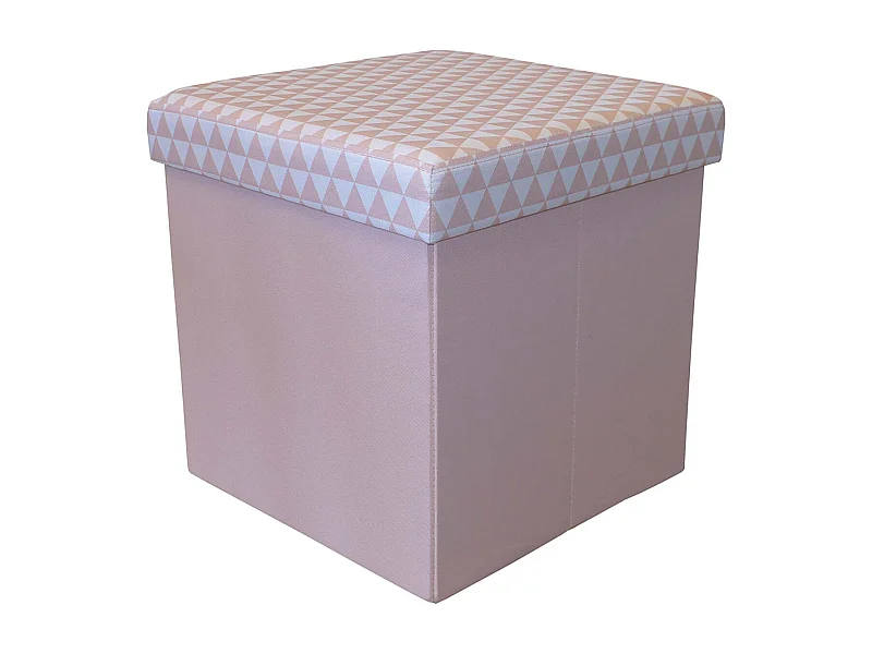 Pouf coffre carré pliable scandinave