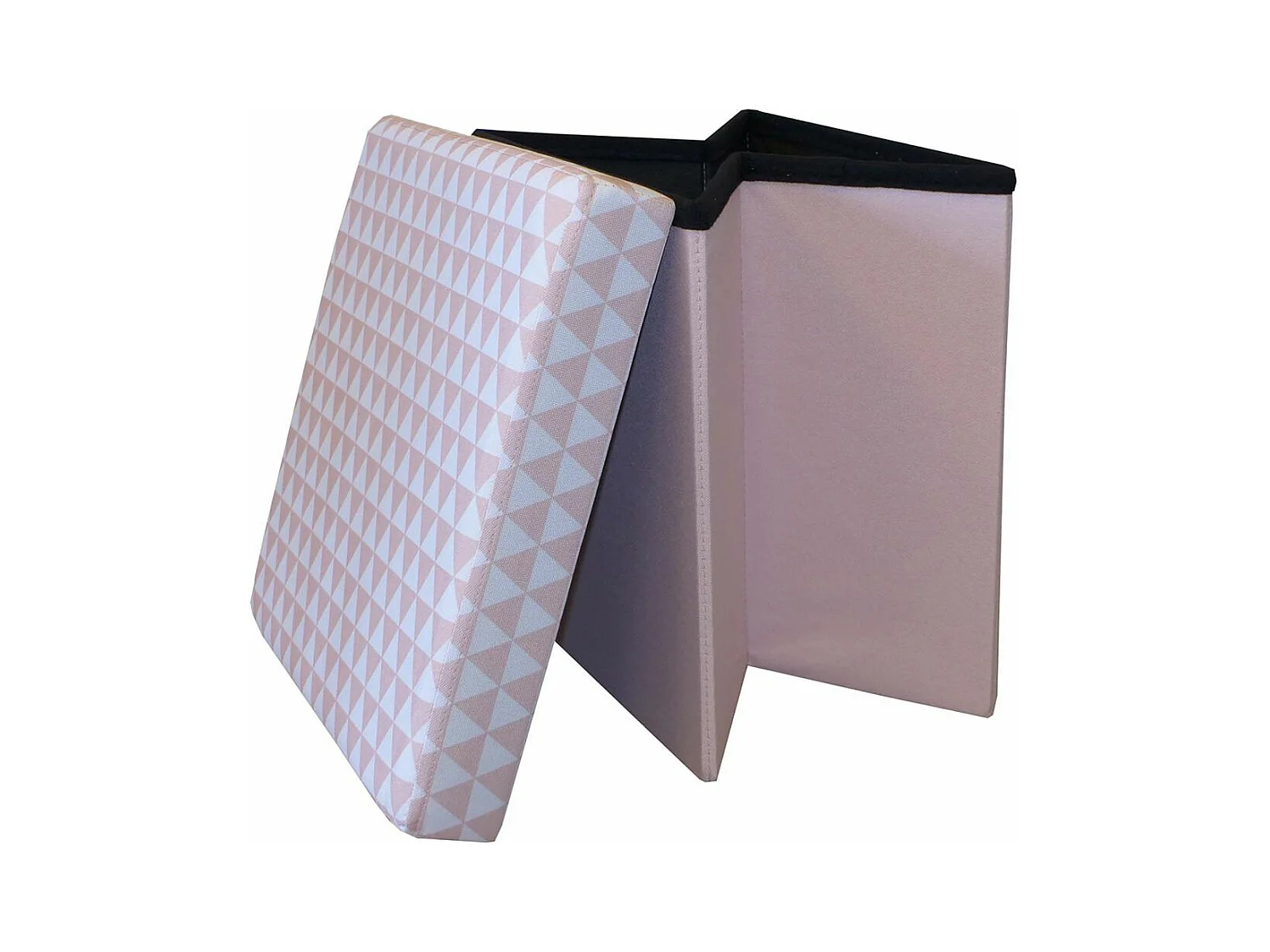 Pouf coffre carré pliable scandinave