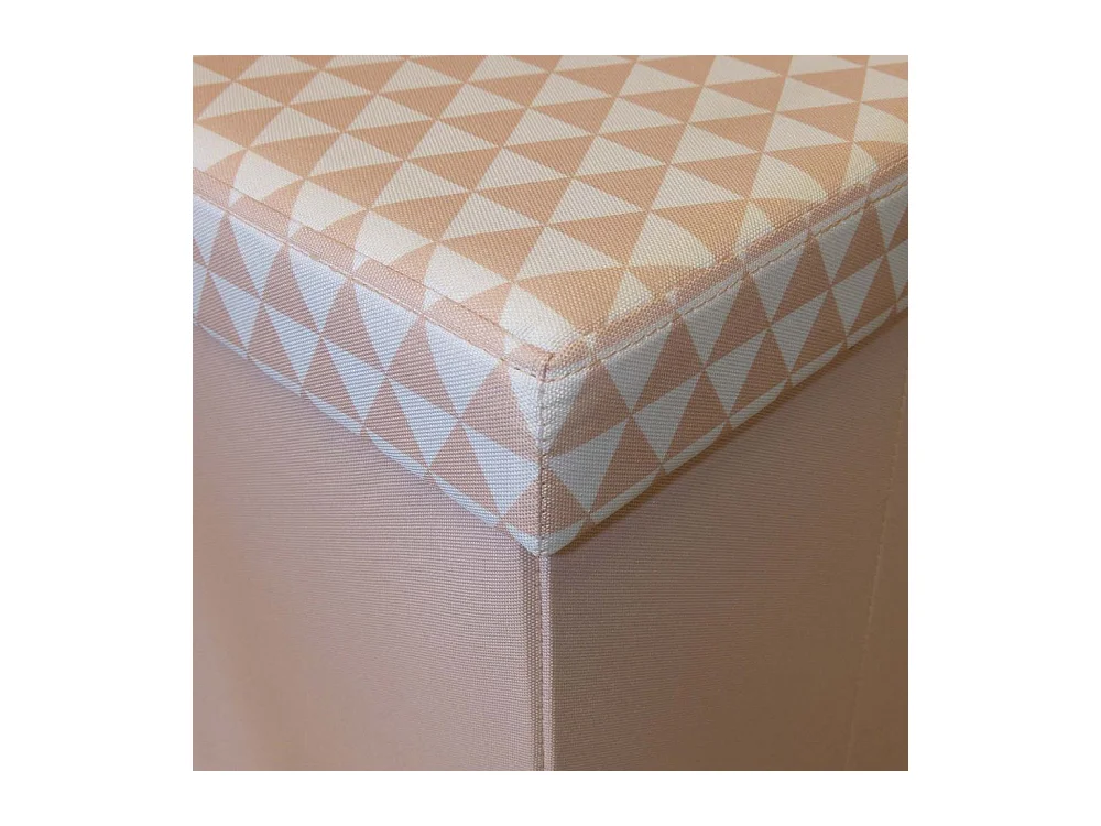 Pouf coffre carré pliable scandinave