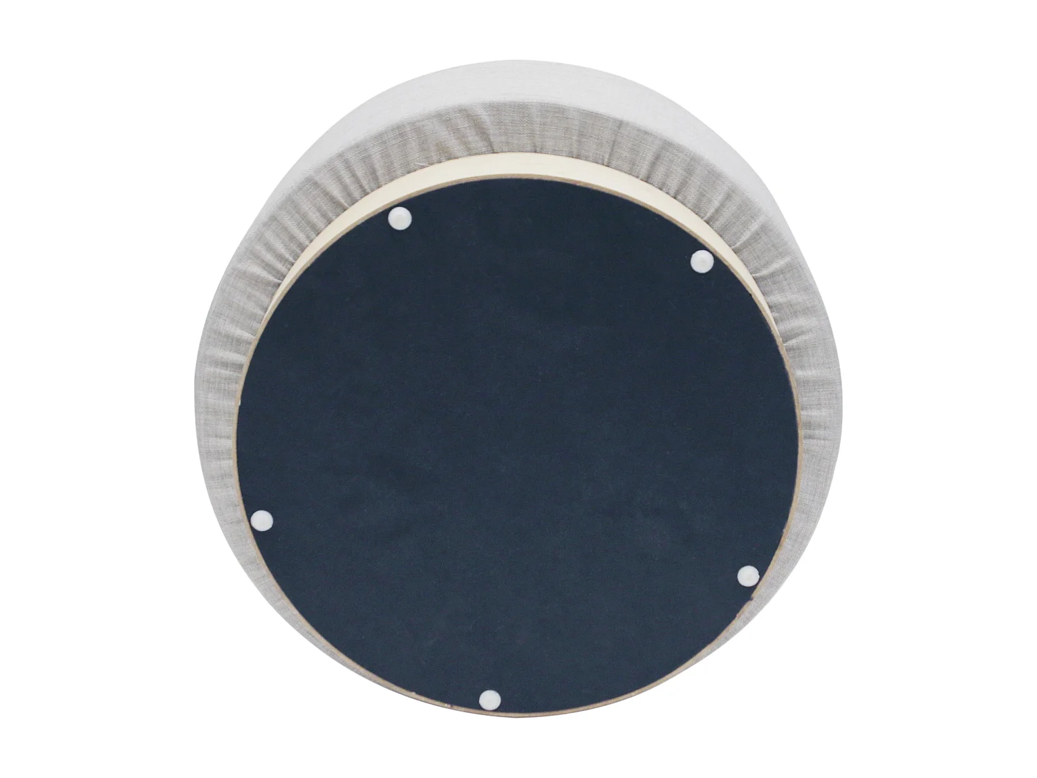 Pouf Scandinave Gris Clair 60cm Gris