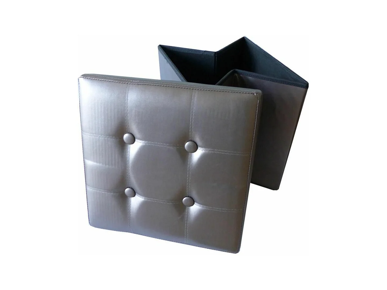 Pouf pliable PVC Bronze