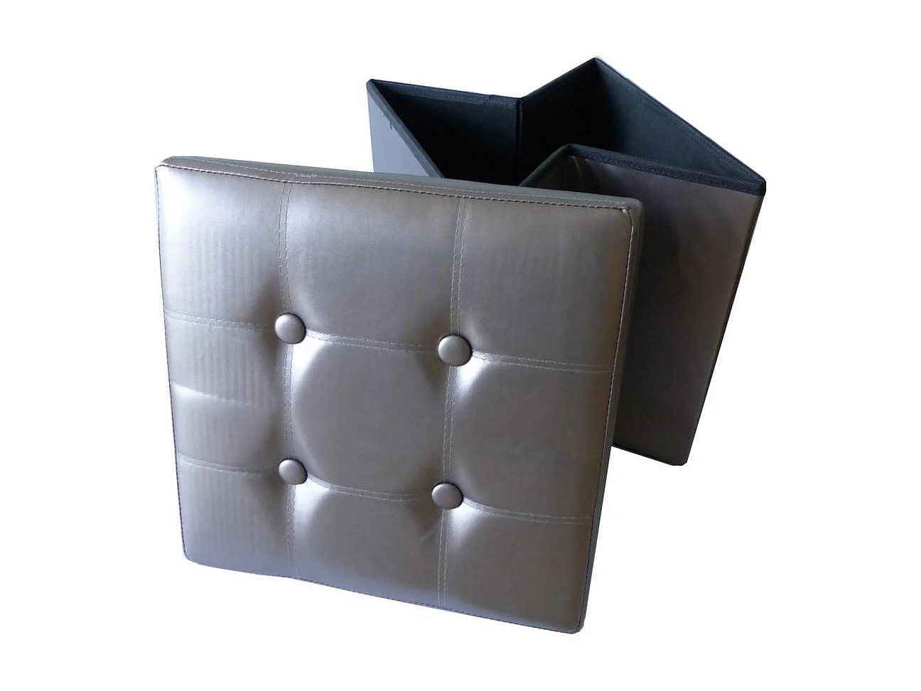 Pouf pliable PVC Bronze