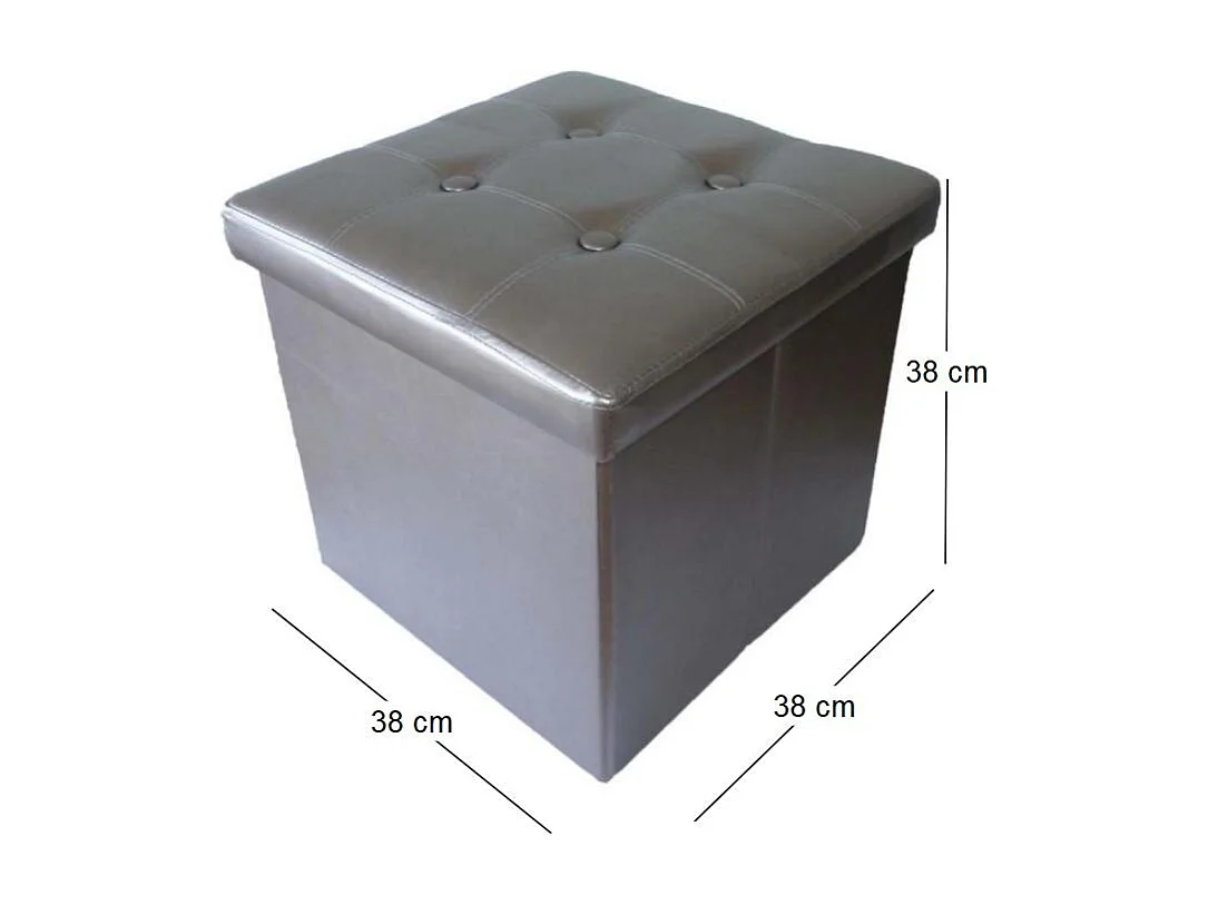 Pouf pliable PVC Bronze