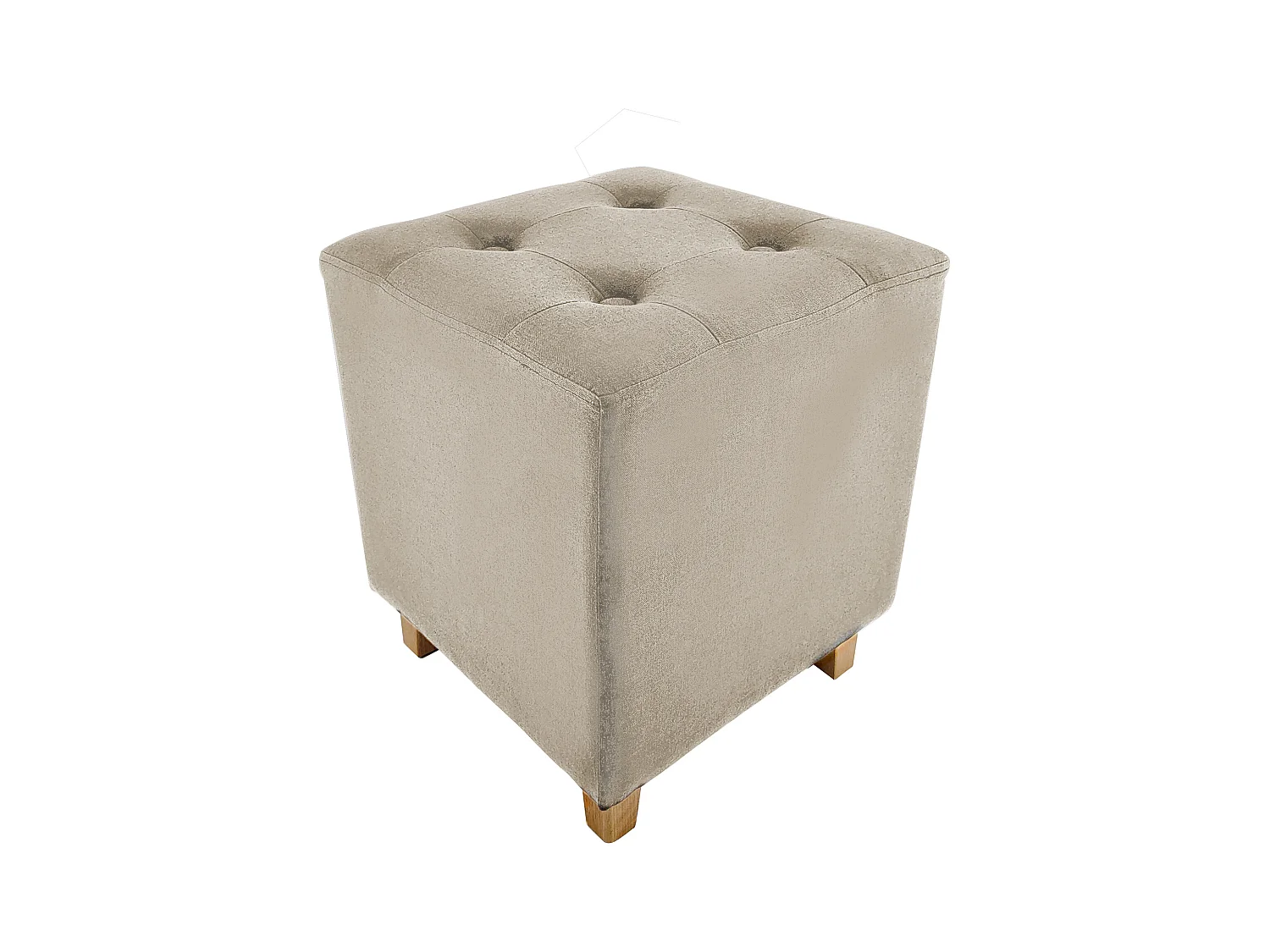 Pouf Carre Hippolyte Beige Beige