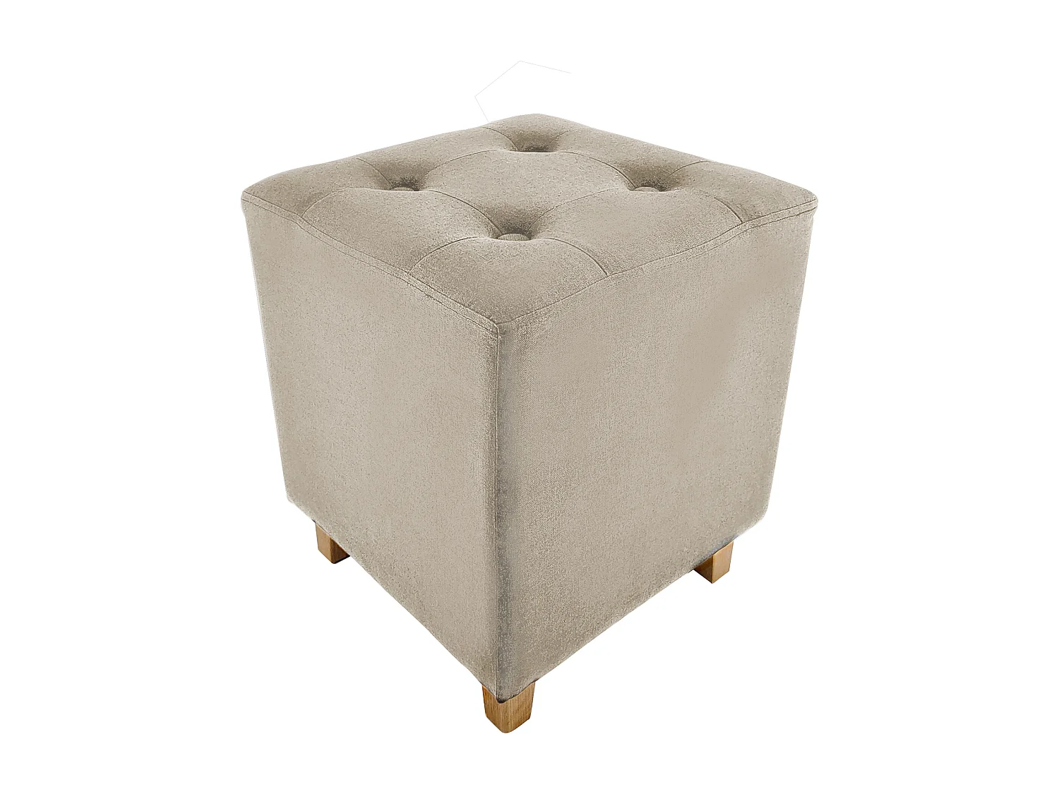 Pouf Carre Hippolyte Beige - Lot De Out Beige