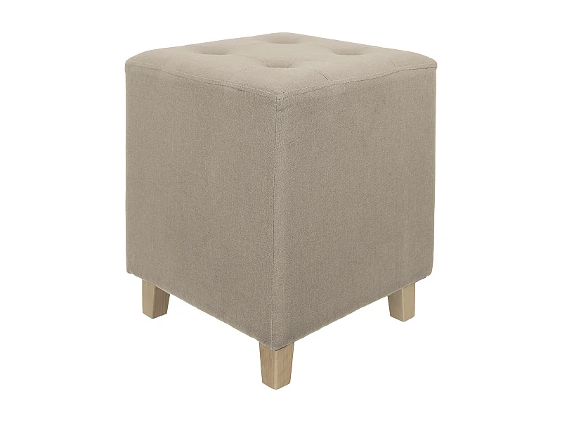 Pouf Carre Hippolyte Beige Beige