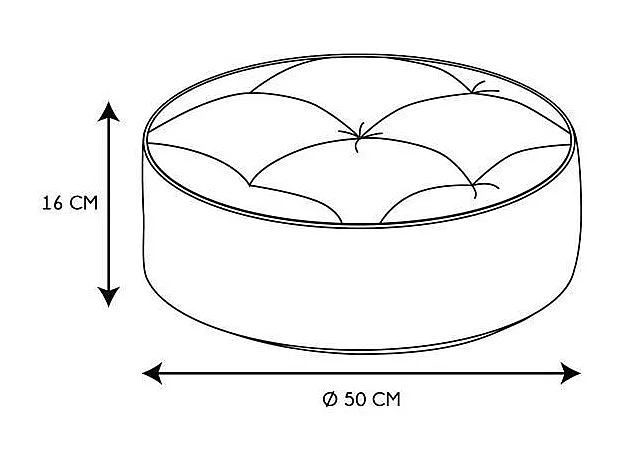 Pouf Rond Patchwork Gris - Lot De Out Gris, Multicolore