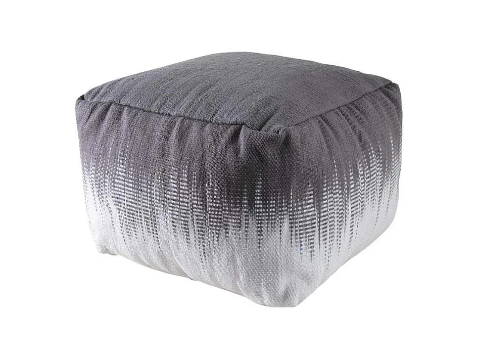 Pouf carré en coton plumes