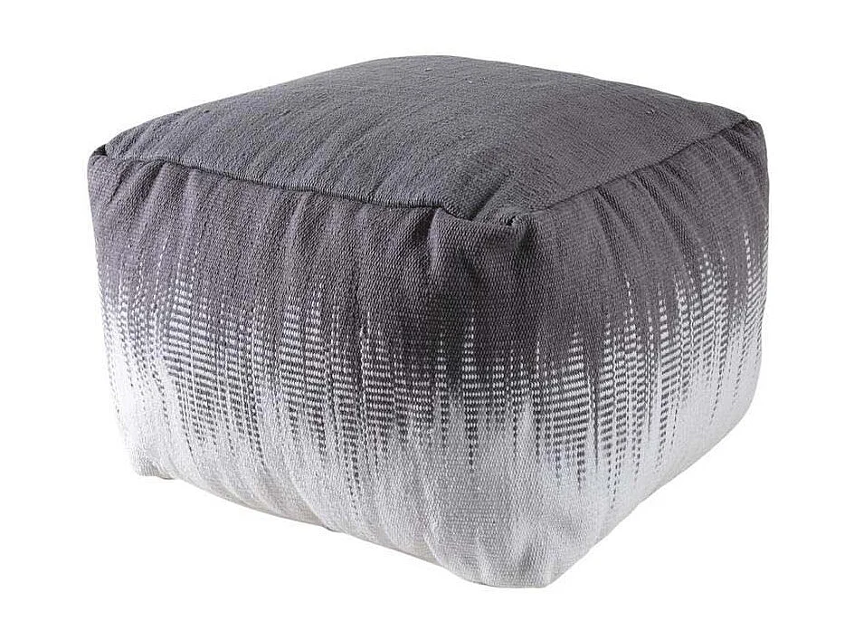 Pouf carré en coton plumes