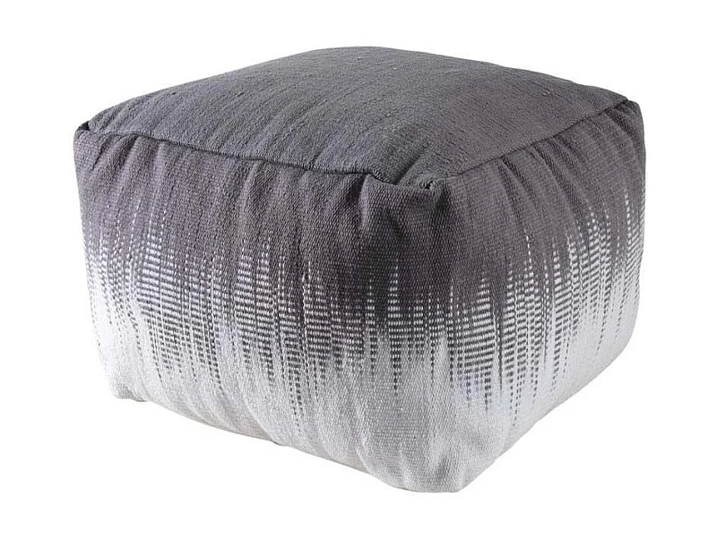 Pouf carré en coton plumes