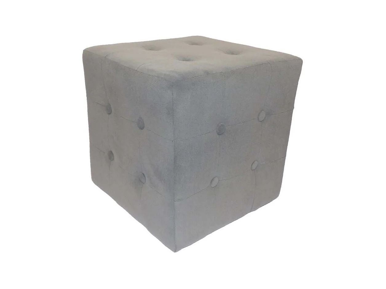 Pouf capitoné Chester Gris