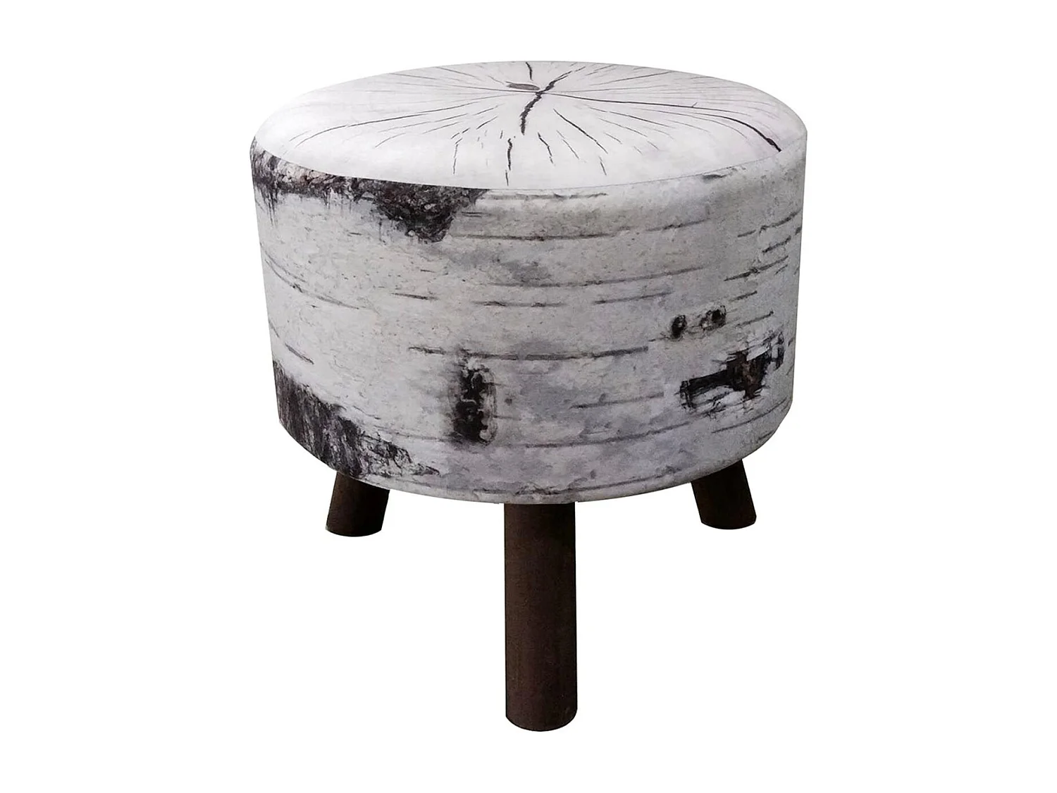 Puff de troncos de abedul de imitación