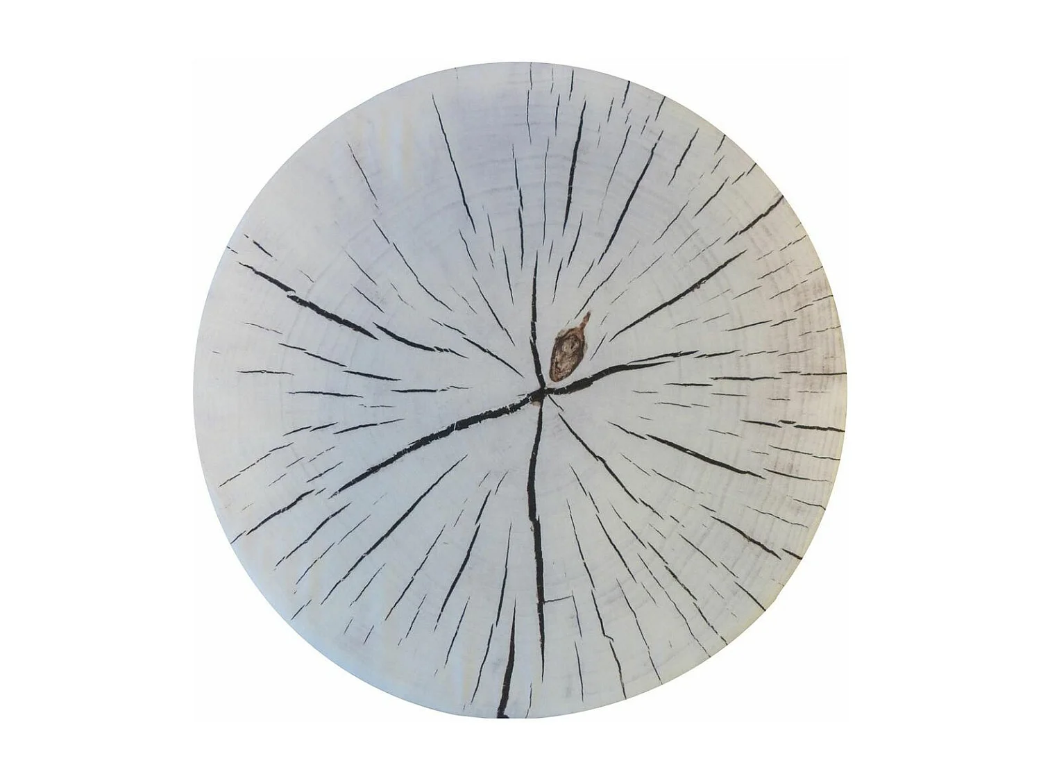 Puff de troncos de abedul de imitación