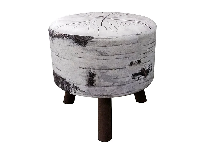 Puff de troncos de abedul de imitación