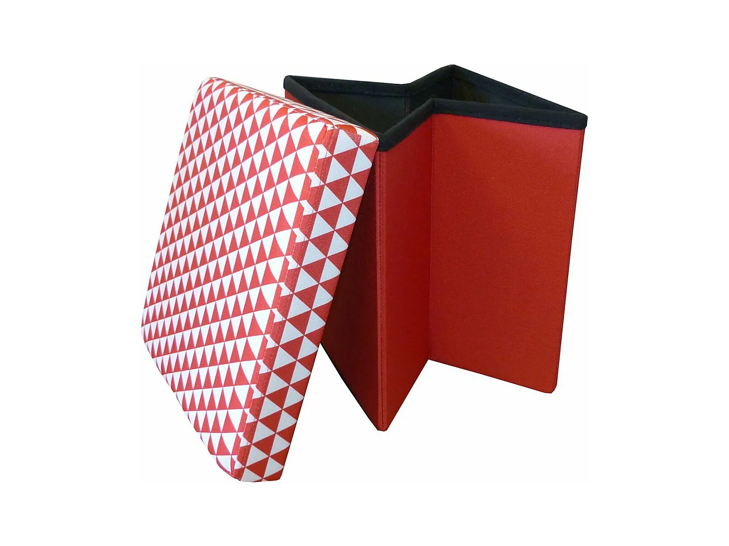 Pouf coffre carré pliable scandinave