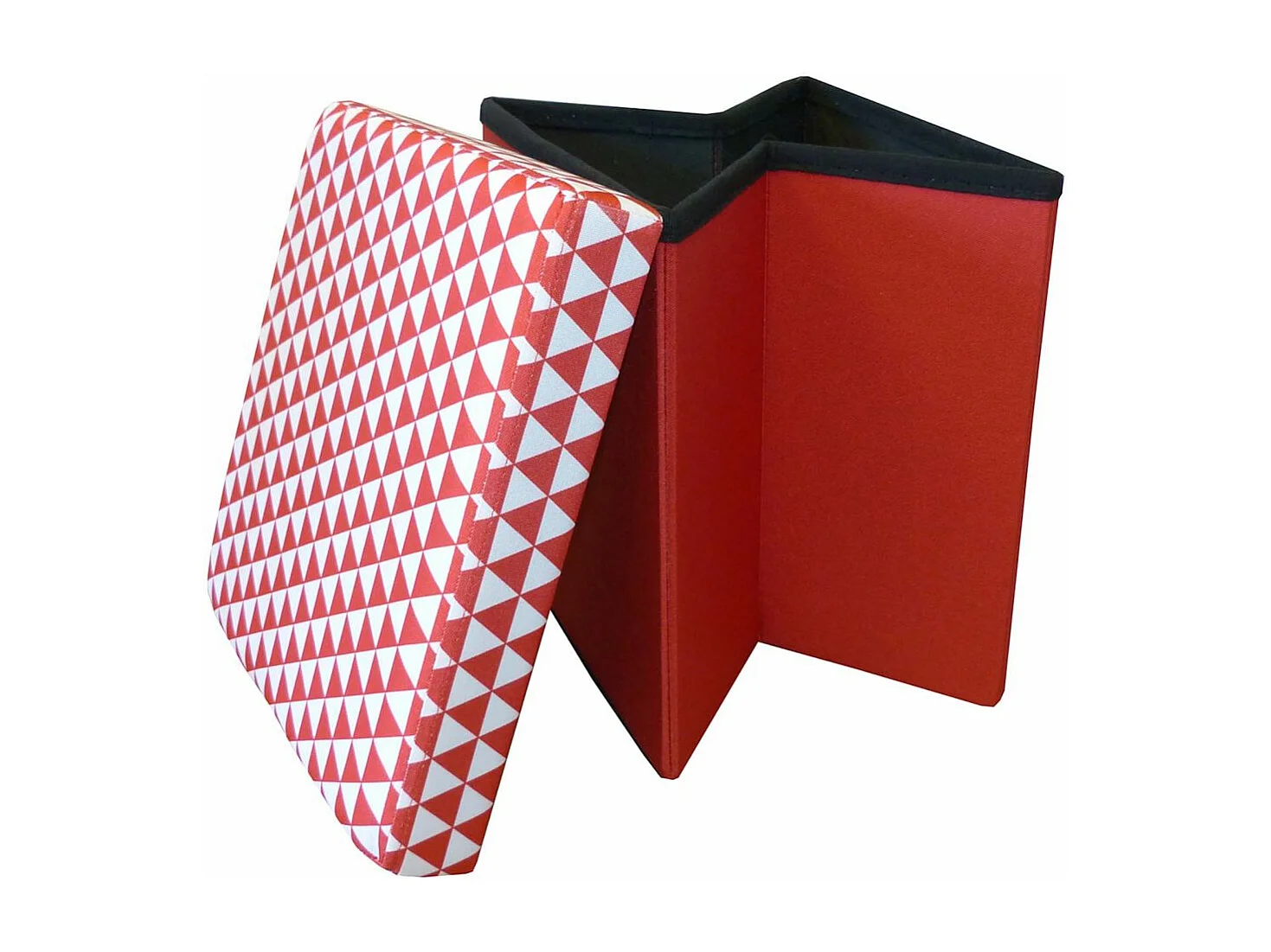 Pouf coffre carré pliable scandinave