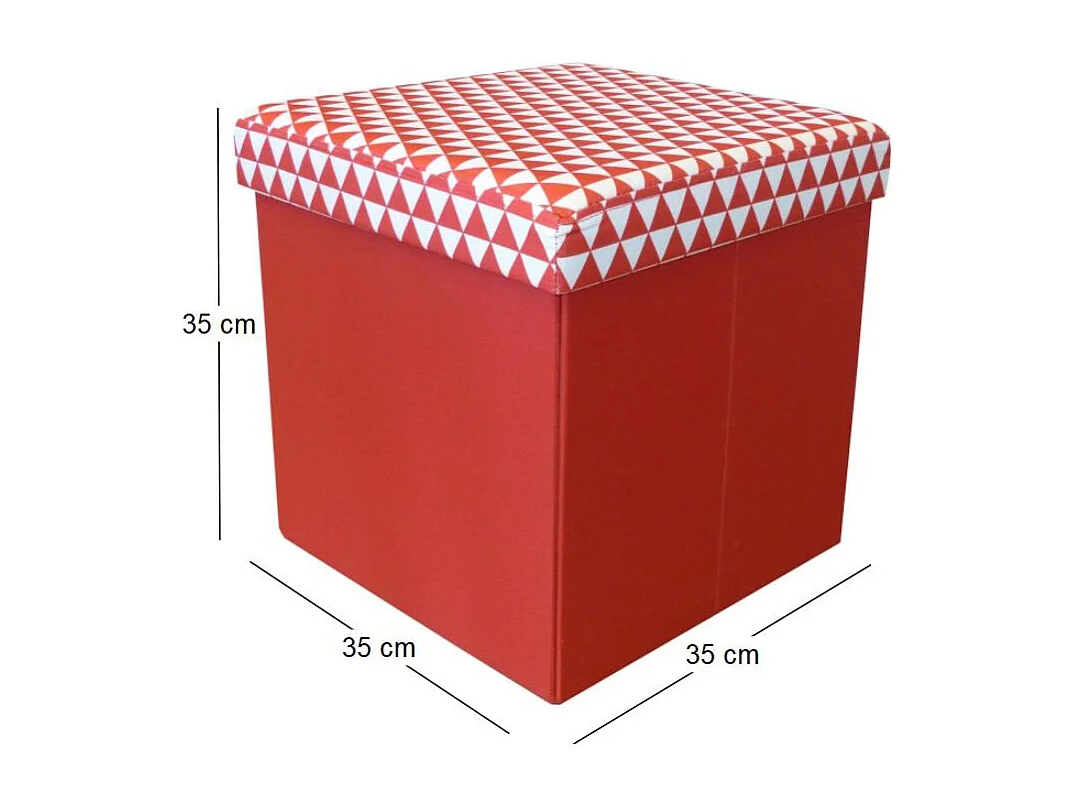 Pouf coffre carré pliable scandinave