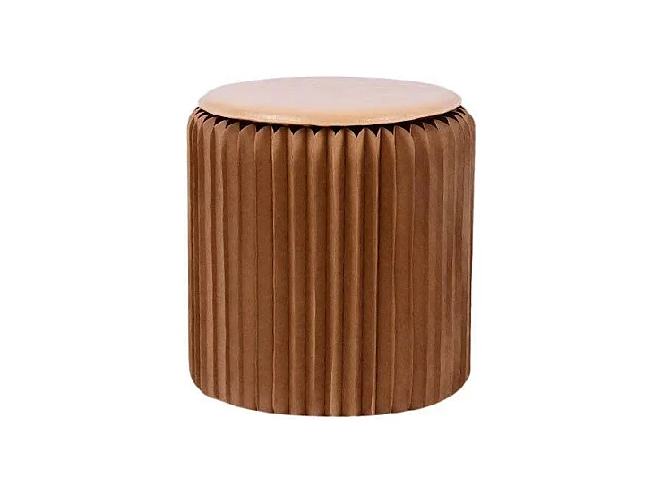 Pouf design en carton plié 35 cm