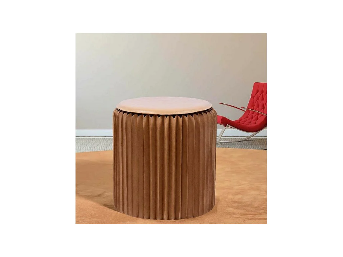 Pouf design en carton plié 35 cm