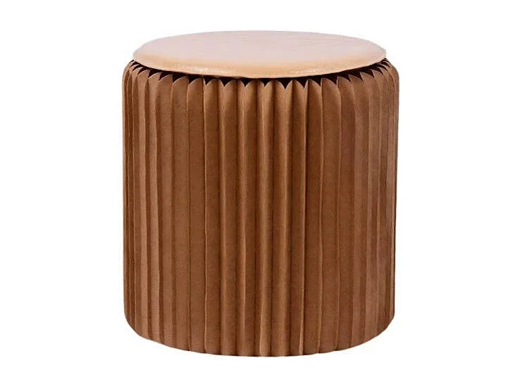 Pouf design en carton plié 35 cm