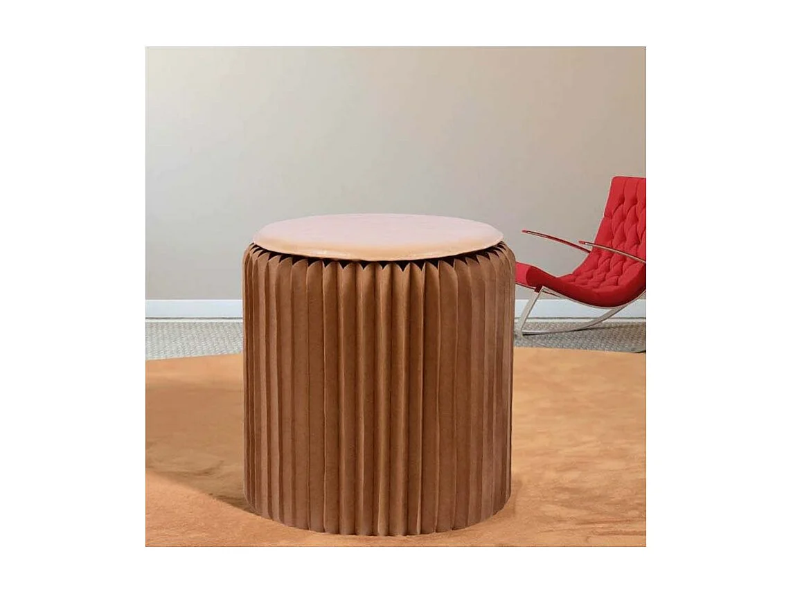 Pouf design en carton plié 35 cm
