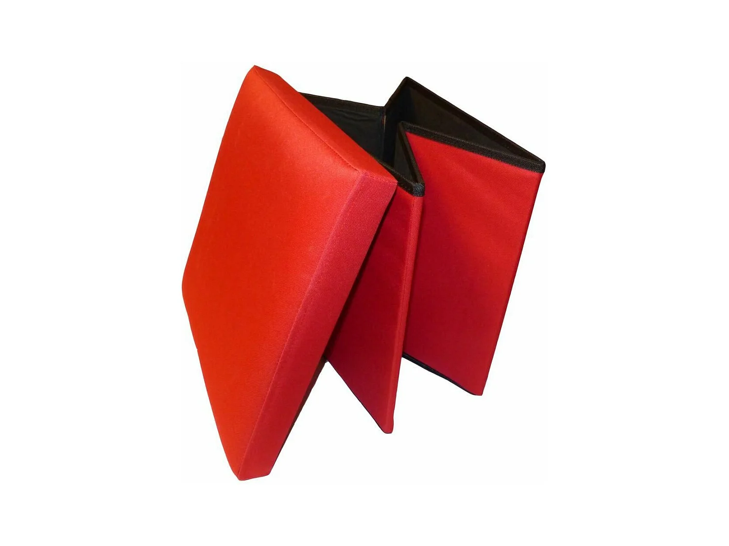 Pouf pliable Oxford Rouge