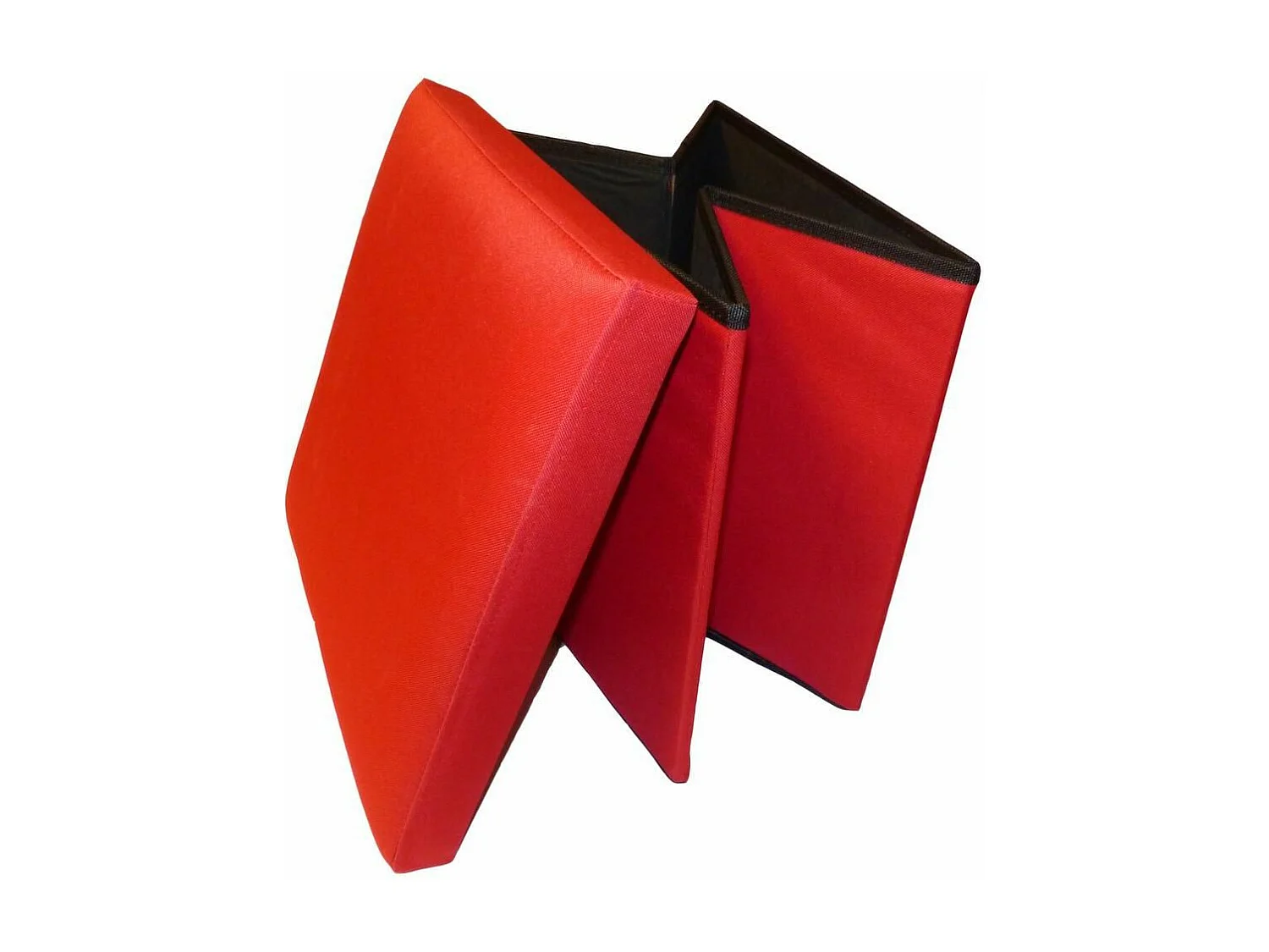 Pouf pliable Oxford Rouge