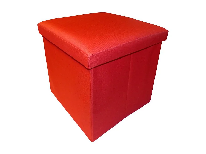 Pouf pliable Oxford Rouge
