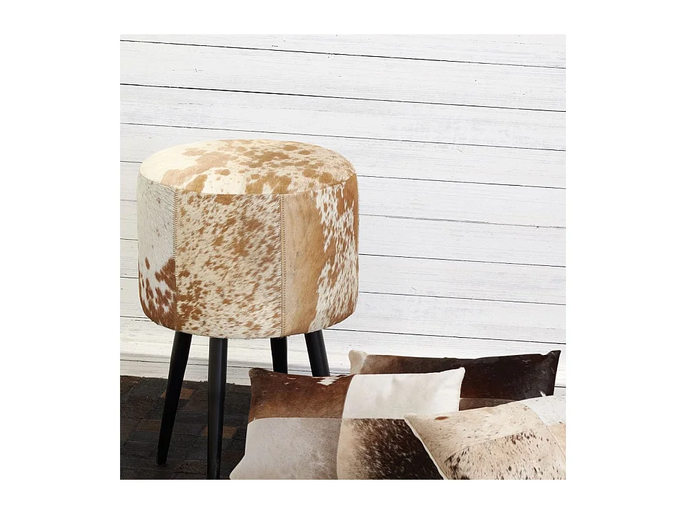 Tabouret en peau de vache