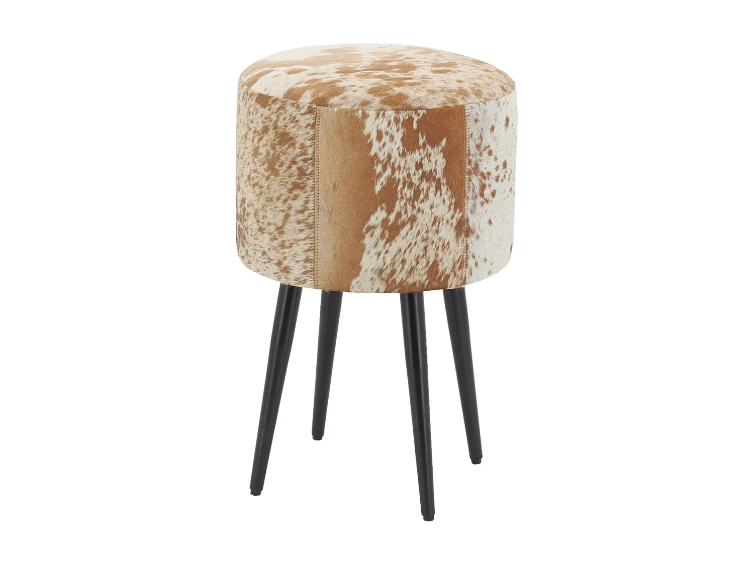 Tabouret en peau de vache