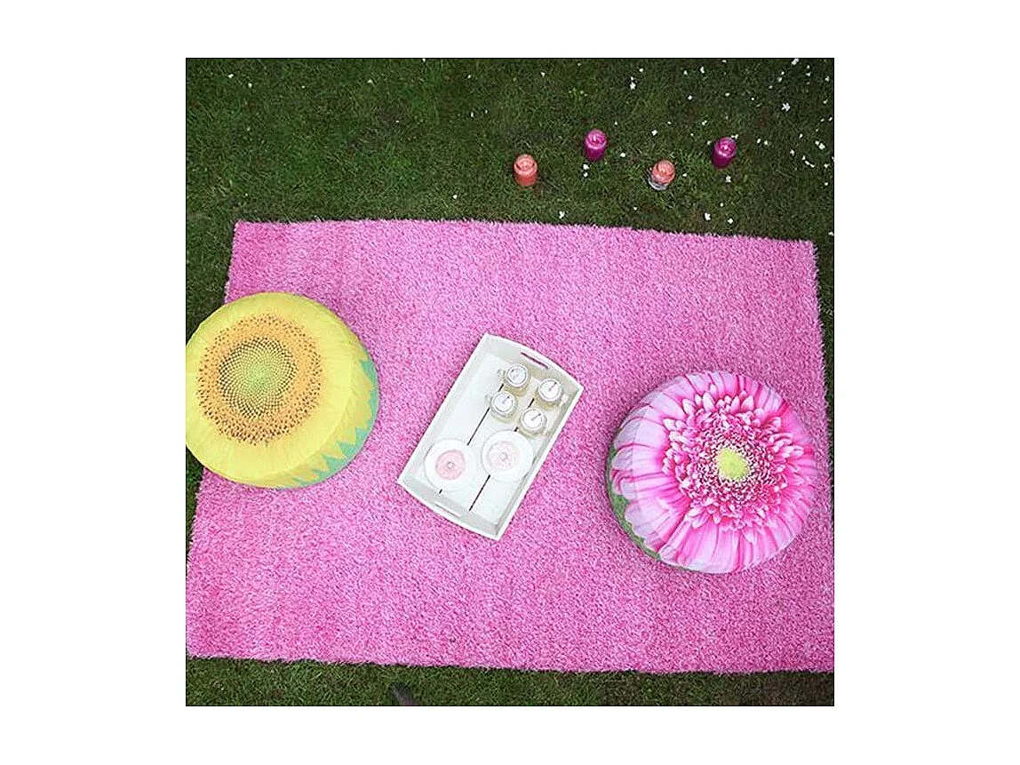 Pouf extérieur avec imprimé déco Tournesol