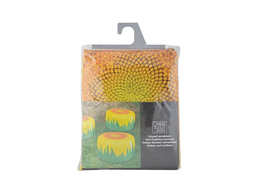Pouf extérieur avec imprimé déco Tournesol