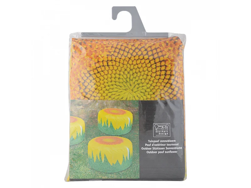 Pouf extérieur avec imprimé déco Tournesol