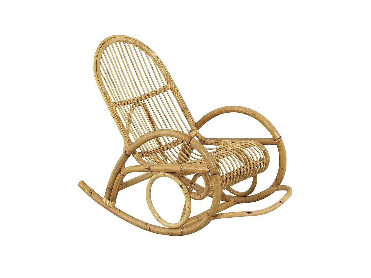 Fauteuil Rocking-chair en manau Non écorcé