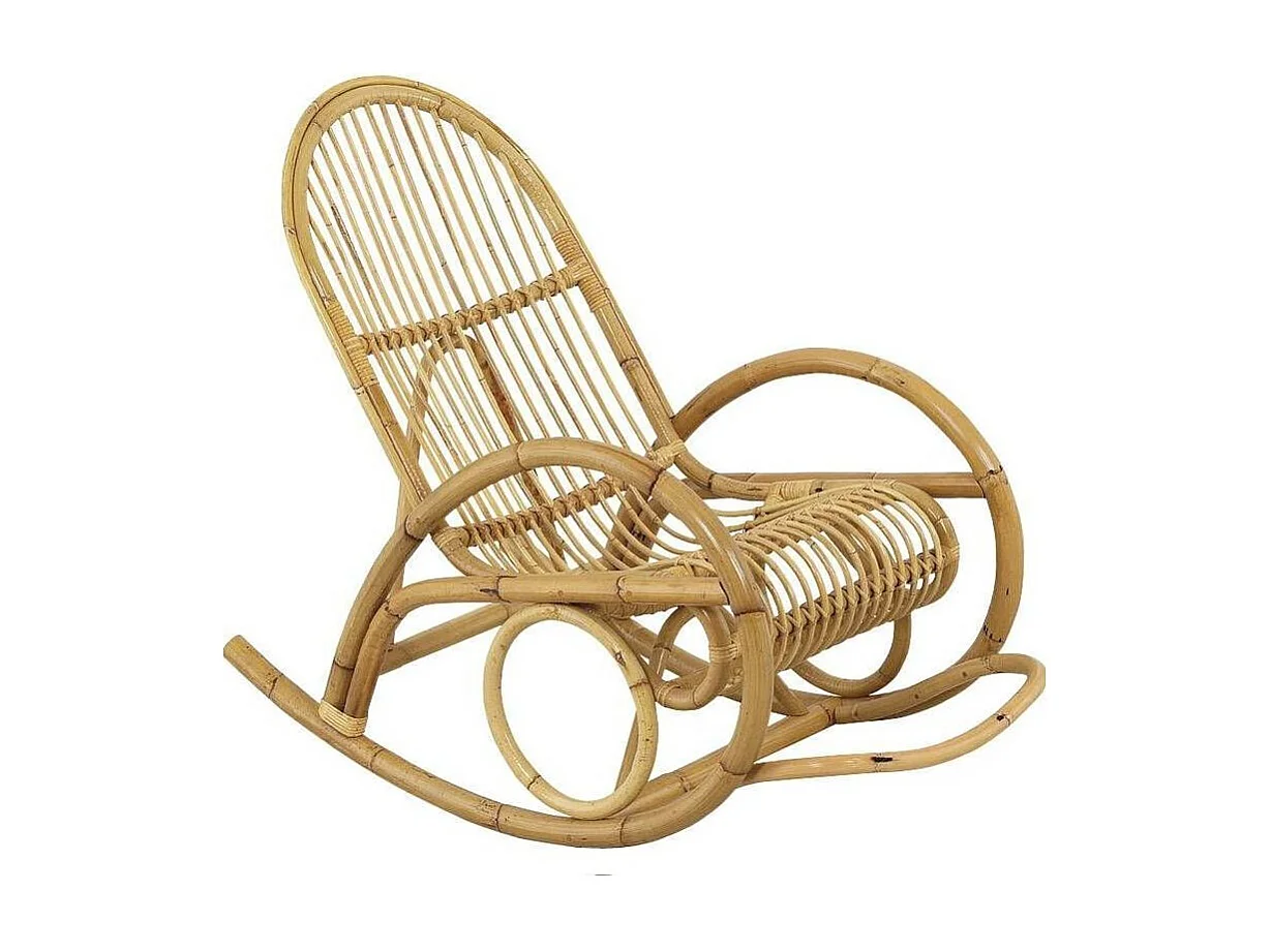 Fauteuil Rocking-chair en manau Non écorcé