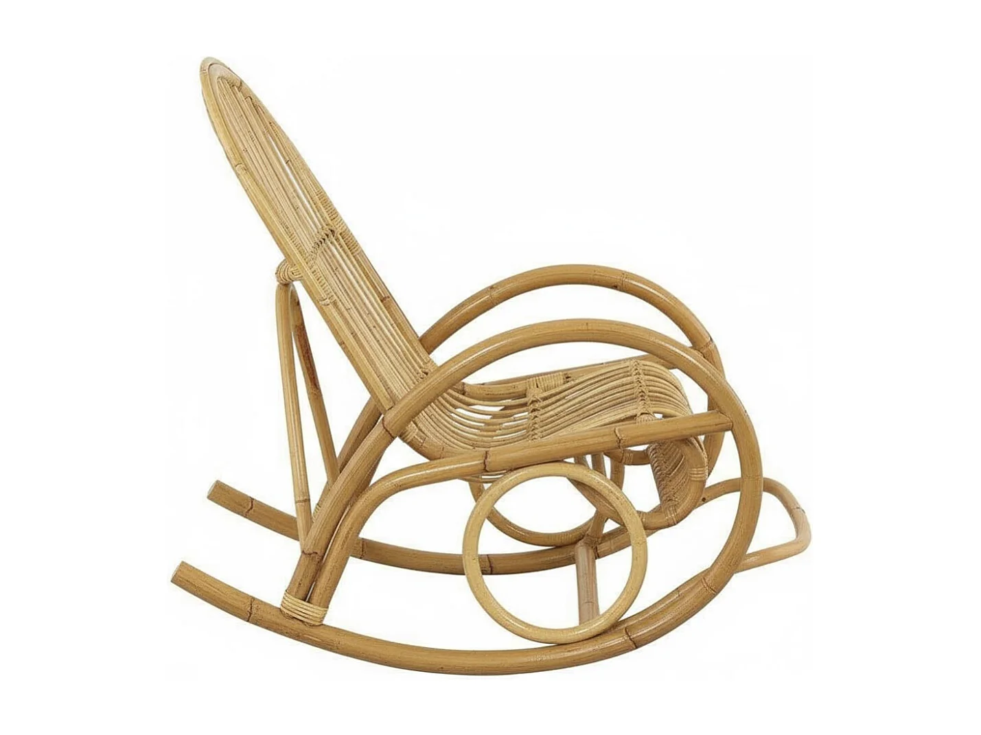 Fauteuil Rocking-chair en manau Non écorcé
