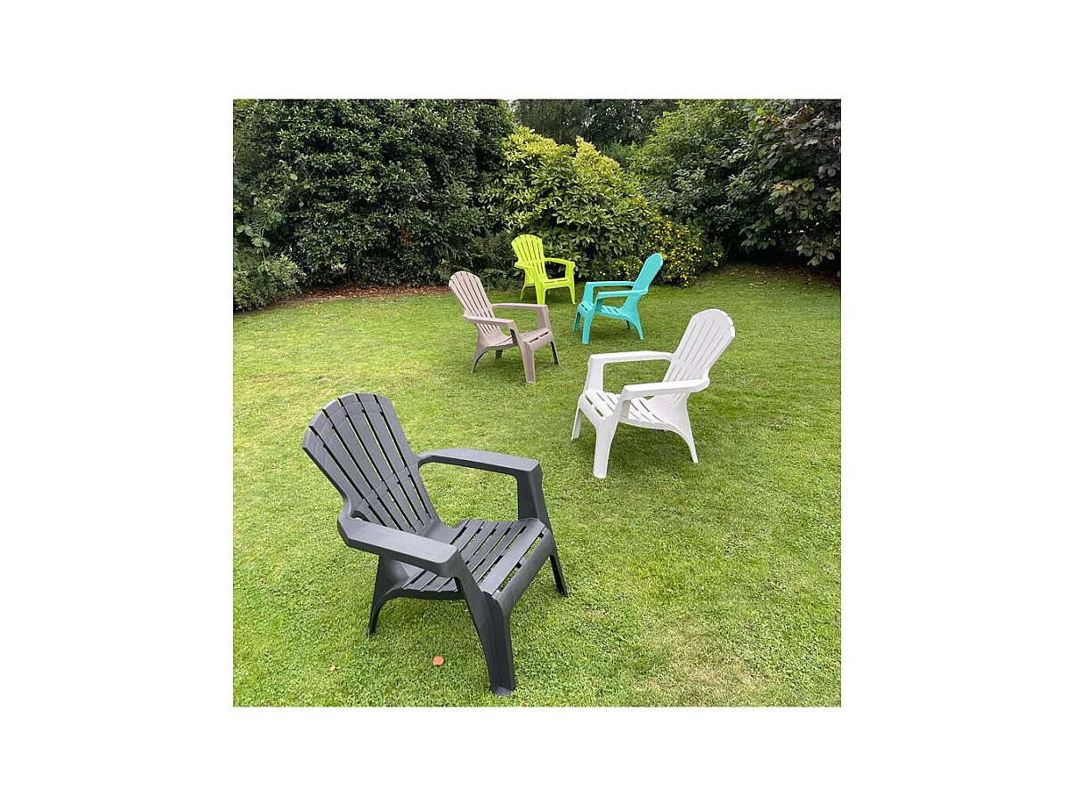 Fauteuil Adirondack en résine polypropylène (Lot de 2)